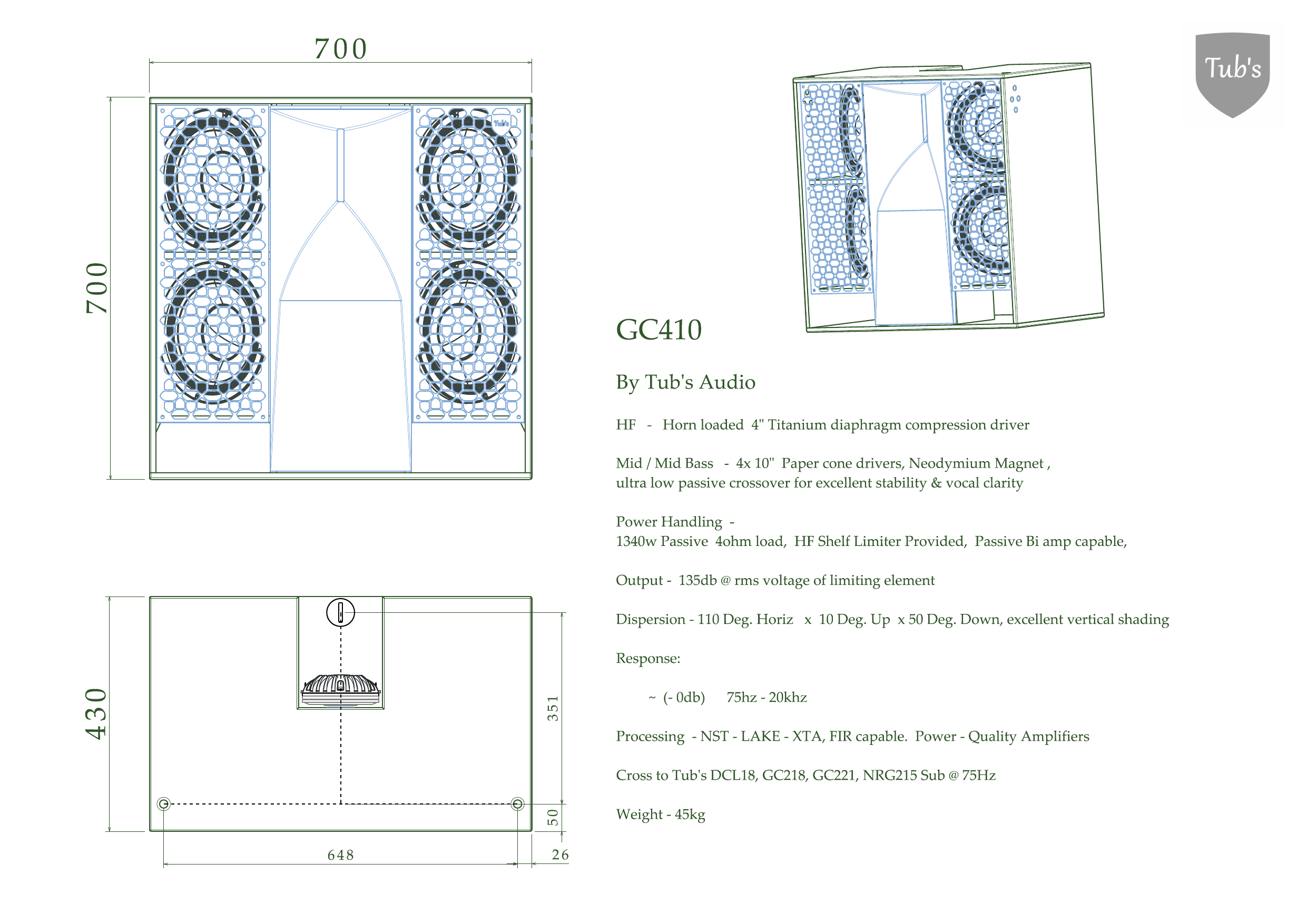 GC410 layout and specification